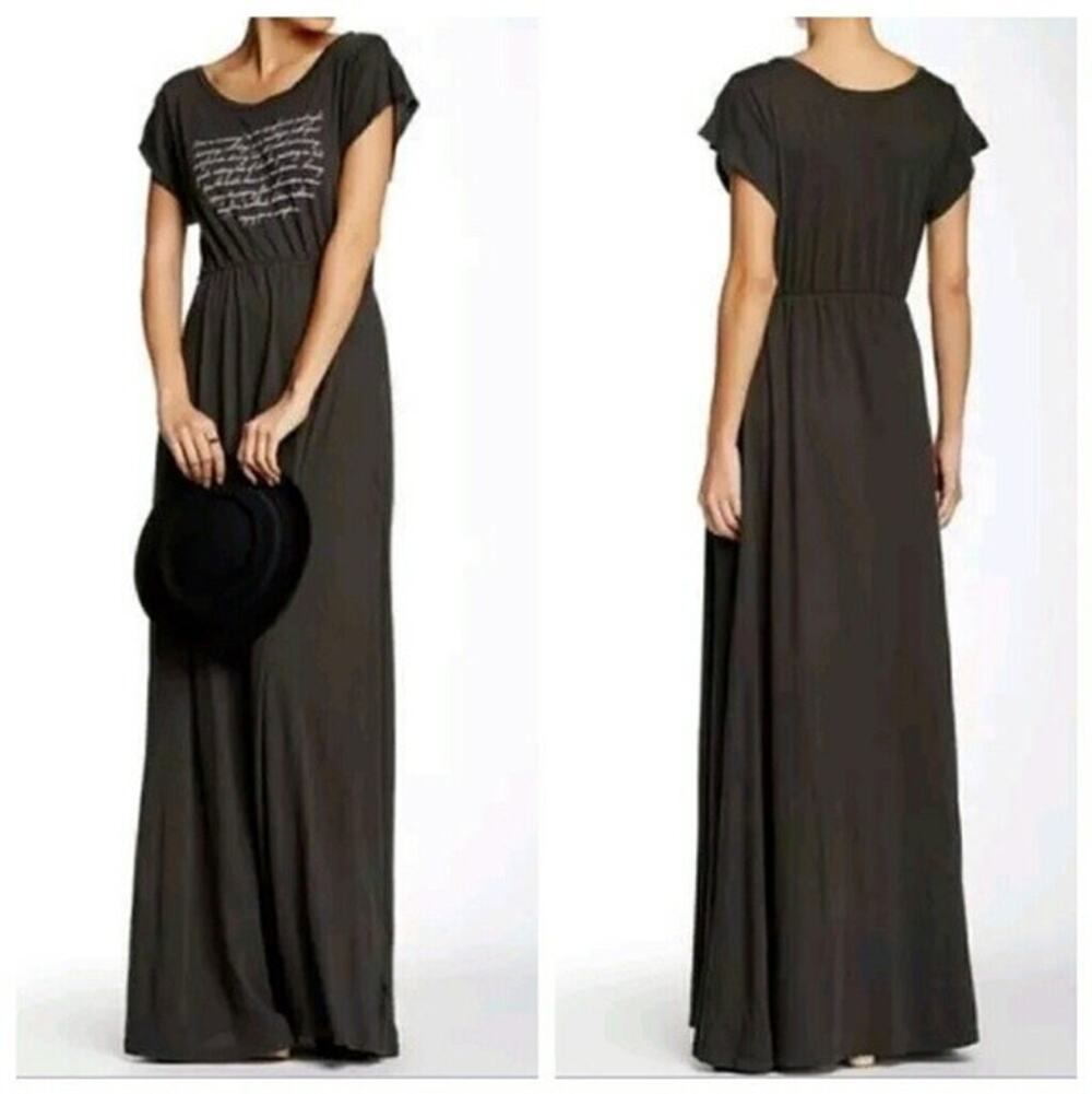Wildfox Womens size Small This is Love Piper Maxi Dress Black